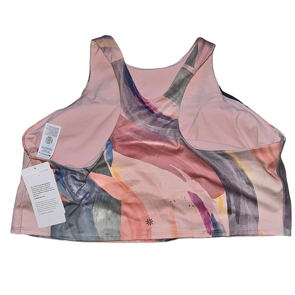 Athleta Conscious Crop Sports Yoga Bra Printed Watercolor 3X D DD+ NWT - Picture 3 of 13